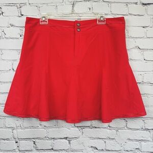 Title Nine Swingtastic Skort Lightweight Athletic Skirt Red Sz 14